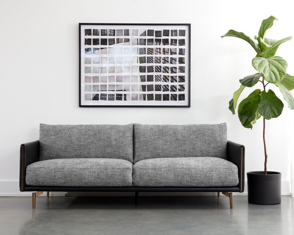 Sunpan - 5West Ashi Sofa - Nash Zebra / Coal Black - 110996 view 8