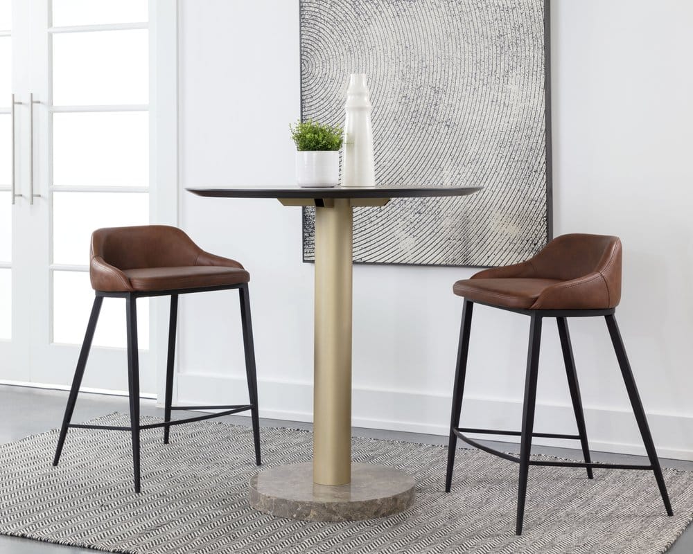 Sunpan - Astra Counter Stool - Black - Cinnamon Brown - 111083 view 5