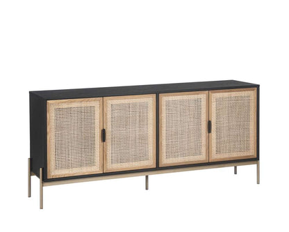 Sunpan - Artezia Avida Sideboard - Large - Gold - Black/Natural - 108075_CLOSEOUT veiw 1