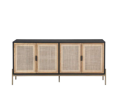 Sunpan - Artezia Avida Sideboard - Large - Gold - Black/Natural - 108075_CLOSEOUT veiw 2