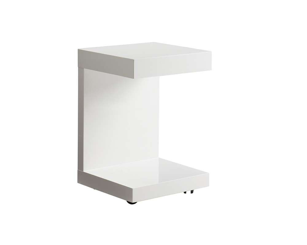 Sunpan - Ikon Bachelor End Table - High Gloss White - 36556 veiw 3