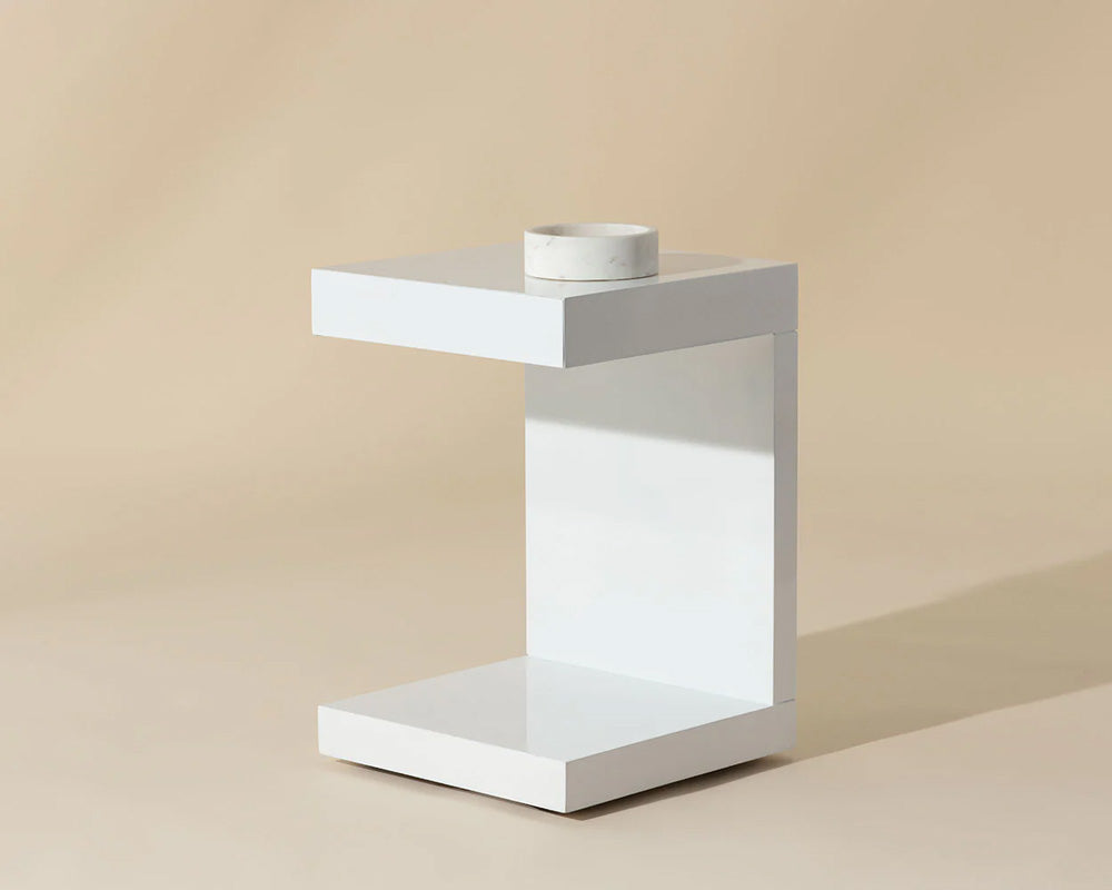 Sunpan - Ikon Bachelor End Table - High Gloss White - 36556 view 6