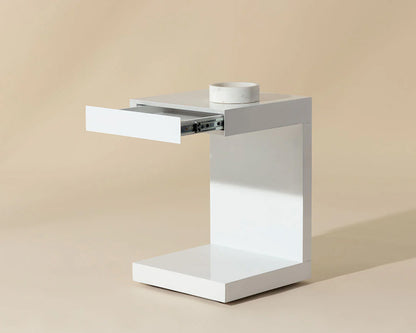 Sunpan - Ikon Bachelor End Table - High Gloss White - 36556 view 7