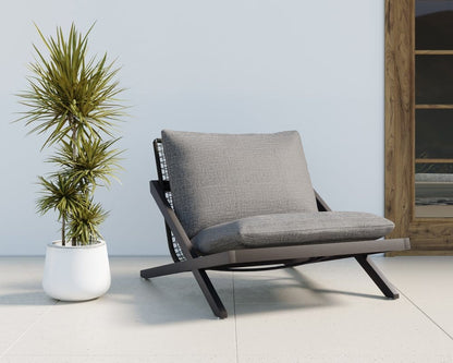 Sunpan - Bari Lounge Chair - Charcoal - Gracebay Grey - 109460 view 5