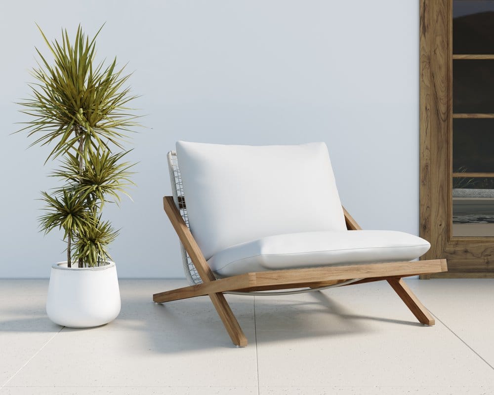 Sunpan - Bari Lounge Chair - Natural - Stinson White - 109461 view 6