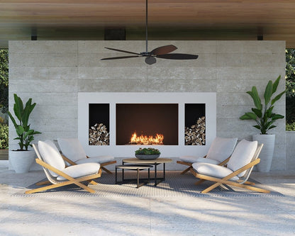 Sunpan - Bari Lounge Chair - Natural - Stinson White - 109461 view 9