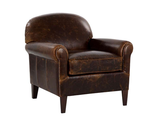 Sunpan - Bastoni Lounge Chair - Chocolate Leather - 109010 veiw 1