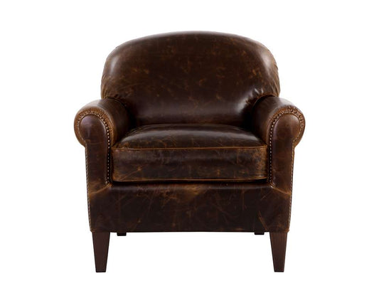 Sunpan - Bastoni Lounge Chair - Chocolate Leather - 109010 veiw 2