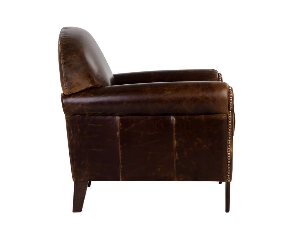 Sunpan - Bastoni Lounge Chair - Chocolate Leather - 109010 veiw 3
