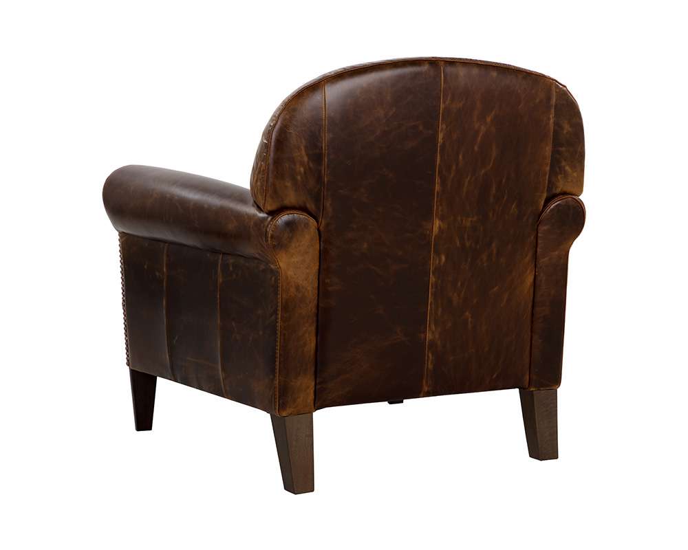 Sunpan - Bastoni Lounge Chair - Chocolate Leather - 109010 veiw 4