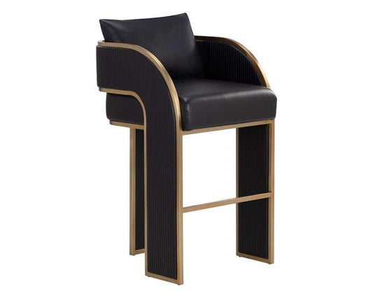 Sunpan - Ikon Baz Barstool - Napa Black - 111241 veiw 1