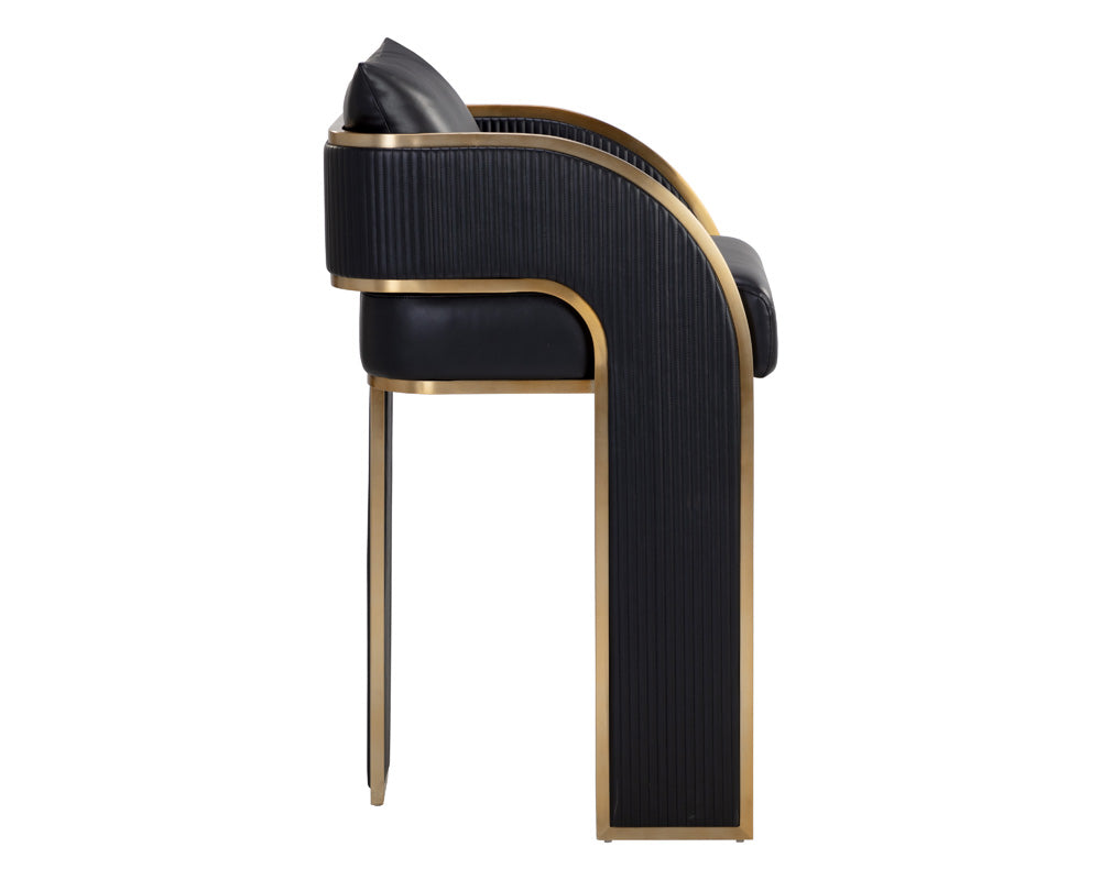 Sunpan - Ikon Baz Barstool - Napa Black - 111241 view 4