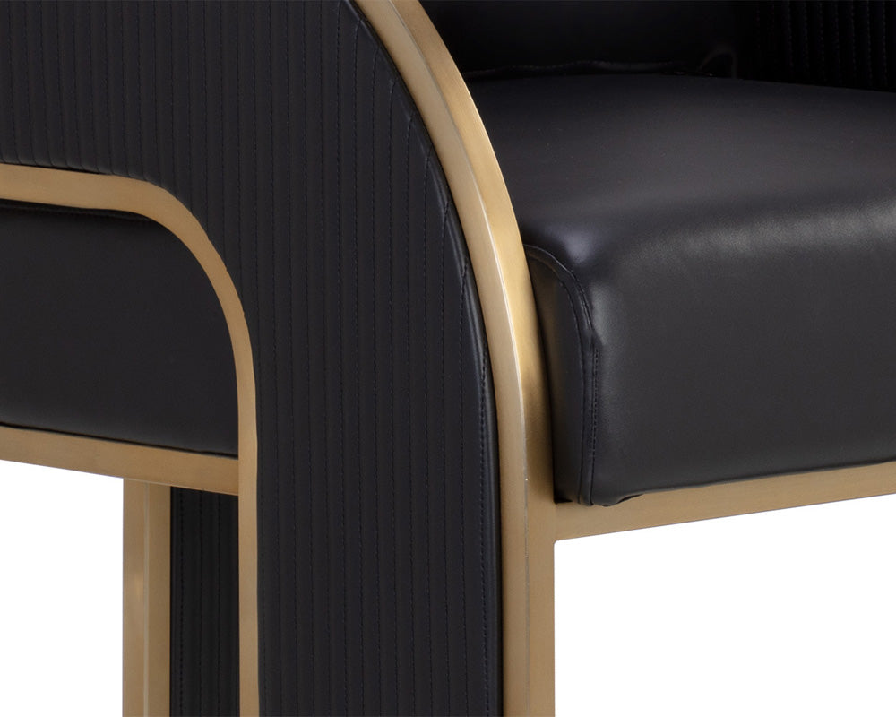Sunpan - Ikon Baz Barstool - Napa Black - 111241 view 7