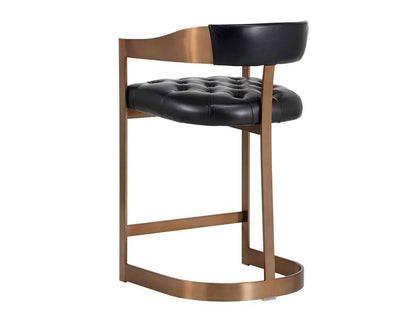 Sunpan - Ikon Beaumont Counter Stool - Antique Brass - Cantina Black - 104014 veiw 3