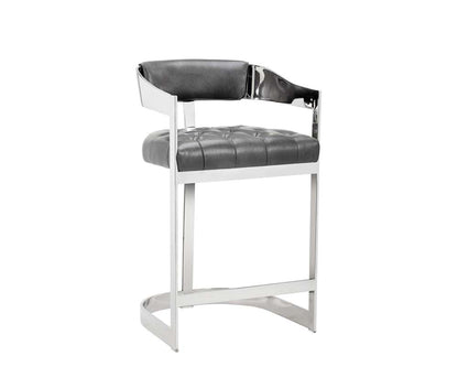 Sunpan - Ikon Beaumont Counter Stool - Stainless Steel - Cantina Magnetite - 104015_CLOSEOUT veiw 1