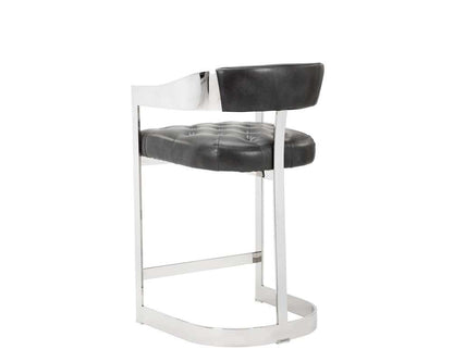 Sunpan - Ikon Beaumont Counter Stool - Stainless Steel - Cantina Magnetite - 104015_CLOSEOUT veiw 2