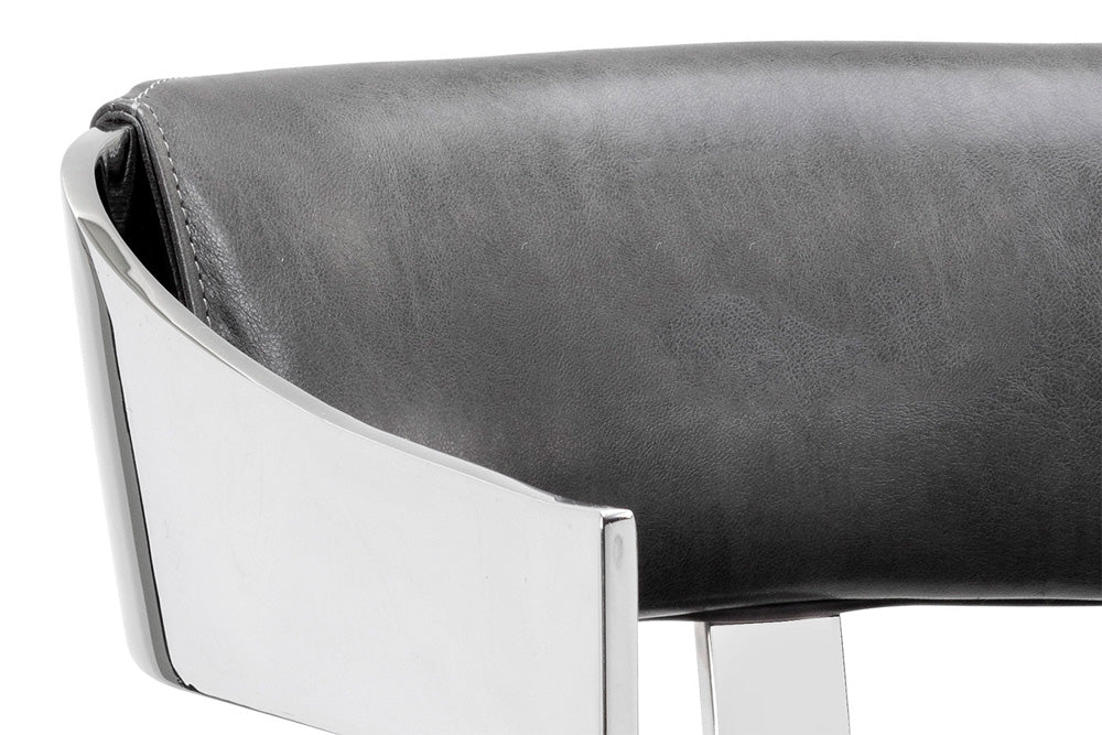 Sunpan - Ikon Beaumont Counter Stool - Stainless Steel - Cantina Magnetite - 104015_CLOSEOUT view 4