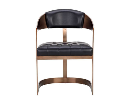 Sunpan - Ikon Beaumont Dining Armchair - Antique Brass - Cantina Black - 111103 veiw 2