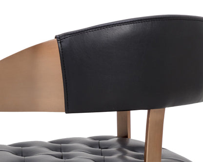 Sunpan - Ikon Beaumont Dining Armchair - Antique Brass - Cantina Black - 111103 view 6