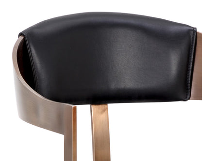 Sunpan - Ikon Beaumont Dining Armchair - Antique Brass - Cantina Black - 111103 view 8