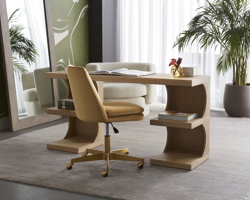 Sunpan - Berget Office Chair - Gold Sky - 109792 view 9