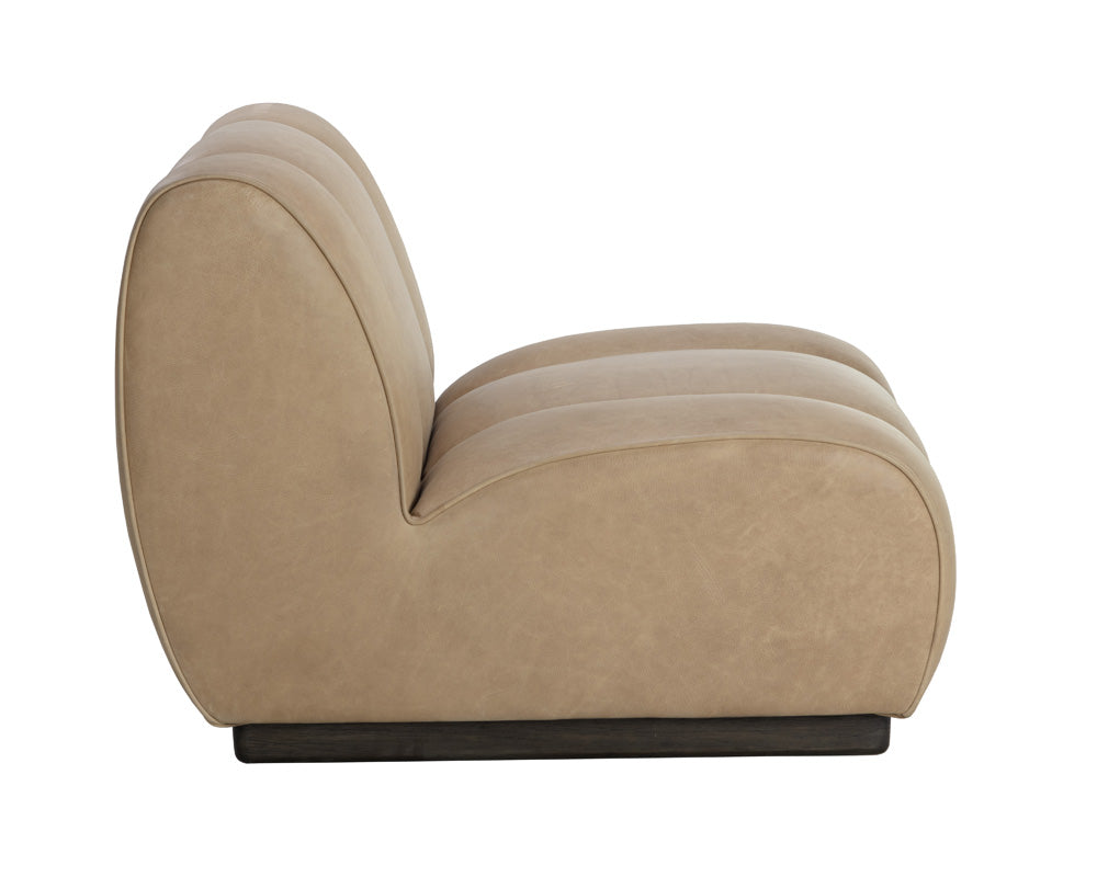 Sunpan - Blaise Swivel Lounge Chair - Sahara Sand Leather - 111320 view 4