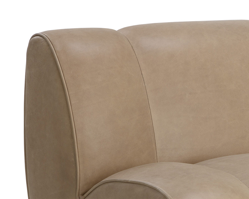 Sunpan - Blaise Swivel Lounge Chair - Sahara Sand Leather - 111320 view 5