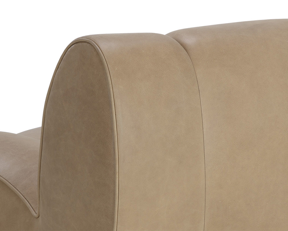 Sunpan - Blaise Swivel Lounge Chair - Sahara Sand Leather - 111320 view 6
