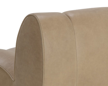Sunpan - Blaise Swivel Lounge Chair - Sahara Sand Leather - 111320 view 6