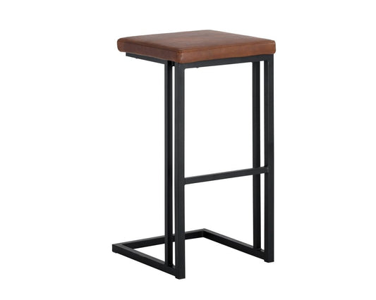 Sunpan - Boone Barstool - Black - Bravo Cognac (Set Of 2) - 104954 view 1