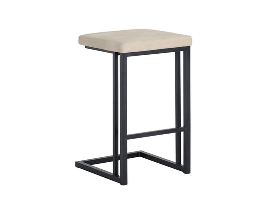 Sunpan - Boone Counter Stool - Black - Bravo Cream (Set Of 2) - 104958 view 1