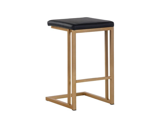 Sunpan - Boone Counter Stool - Champagne Gold - Onyx (Set Of 2) - 103644 view 1