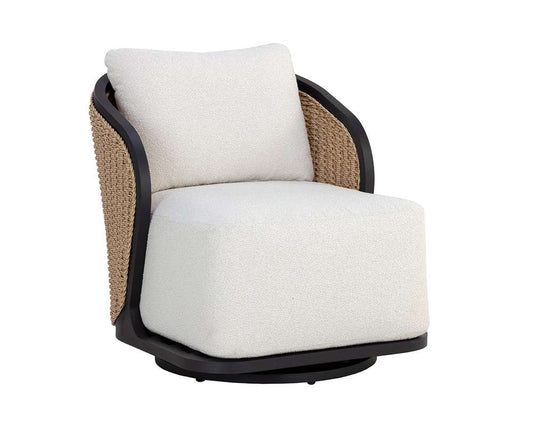 Sunpan - Bora Swivel Lounge Chair - Louis Cream - 111685 veiw 1