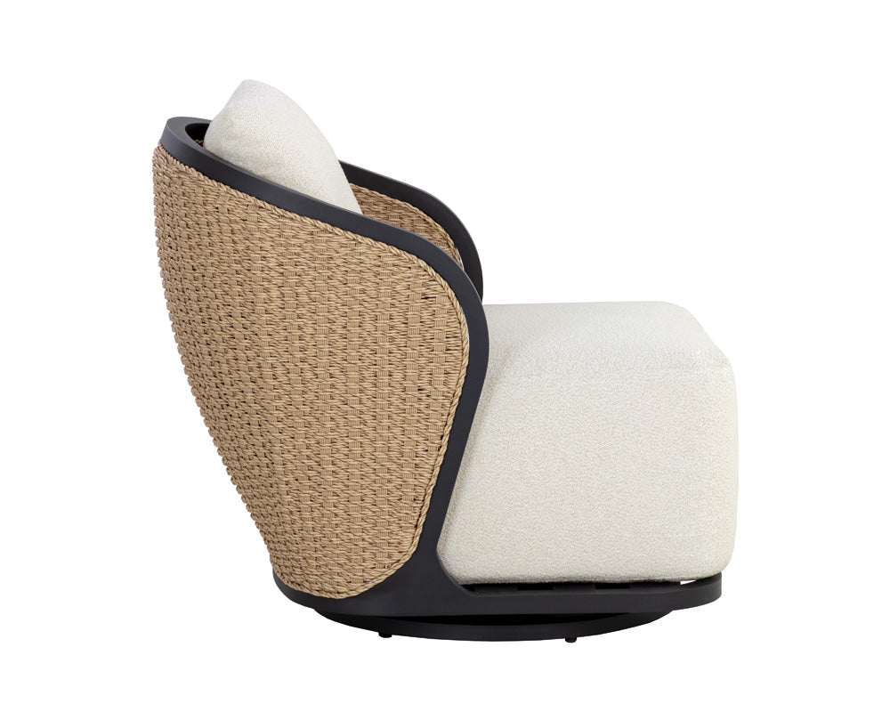 Sunpan - Bora Swivel Lounge Chair - Louis Cream - 111685 view 3