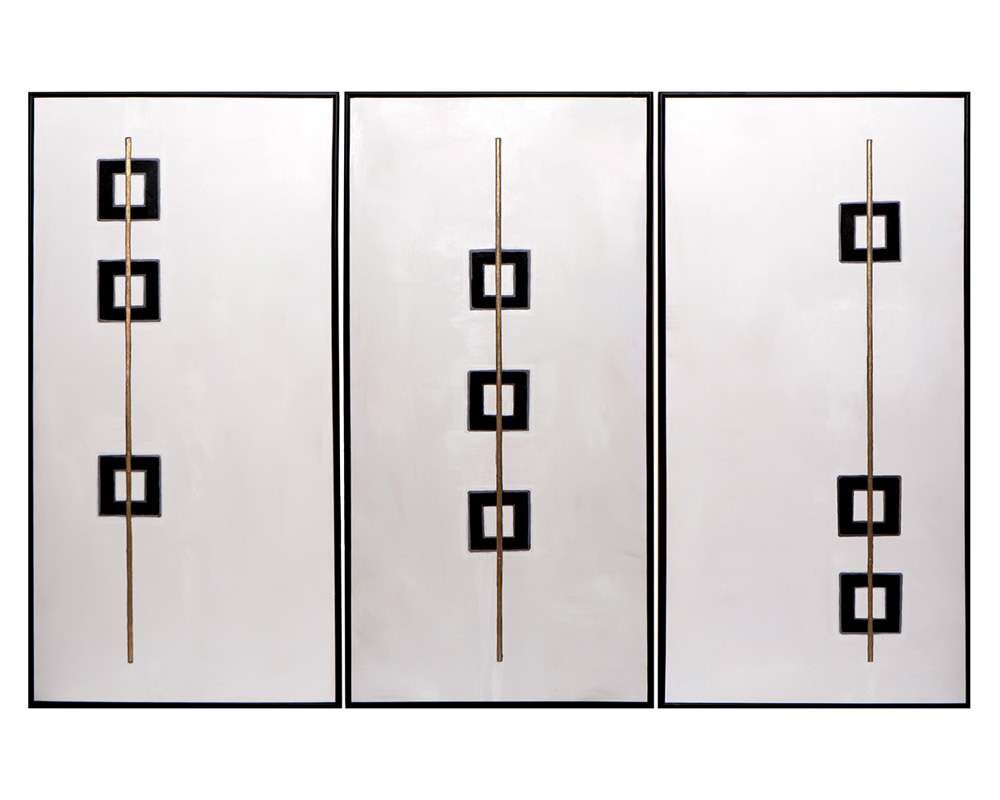 Sunpan - Boxed In (Set Of 3) - 30in X 60in - Black Floater Frame - A0207 veiw 1