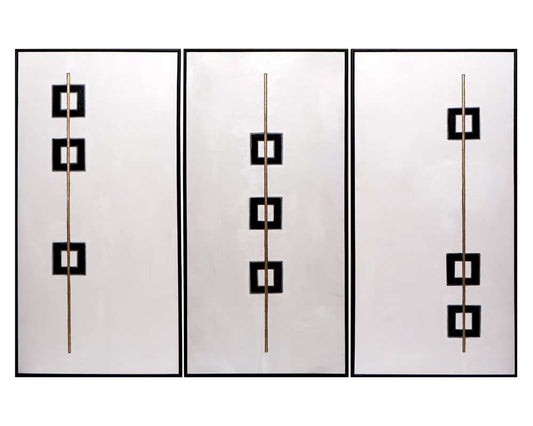 Sunpan - Boxed In (Set Of 3) - 30in X 60in - Black Floater Frame - A0207 veiw 1