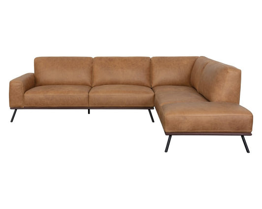 Sunpan - Brandi Sofa Chaise - Raf - Camel Leather - 109021 view 2