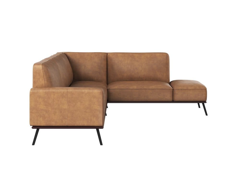 Sunpan - Brandi Sofa Chaise - Raf - Camel Leather - 109021 view 3