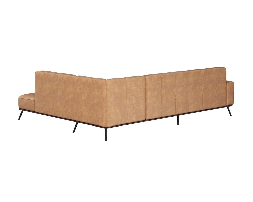 Sunpan - Brandi Sofa Chaise - Raf - Camel Leather - 109021 view 4