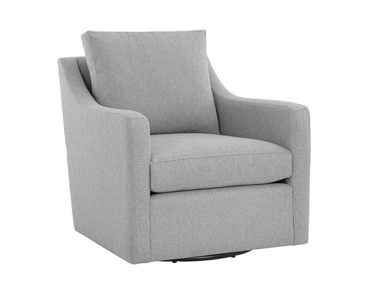 Sunpan - Domestic Brianna Swivel Lounge Chair - Liv Dove - 108921 veiw 1