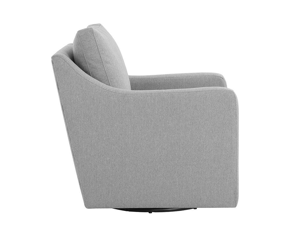 Sunpan - Domestic Brianna Swivel Lounge Chair - Liv Dove - 108921 veiw 3