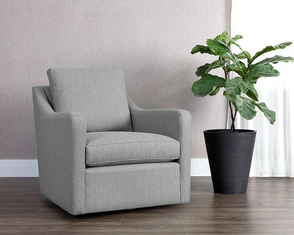 Sunpan - Domestic Brianna Swivel Lounge Chair - Liv Dove - 108921 veiw 5