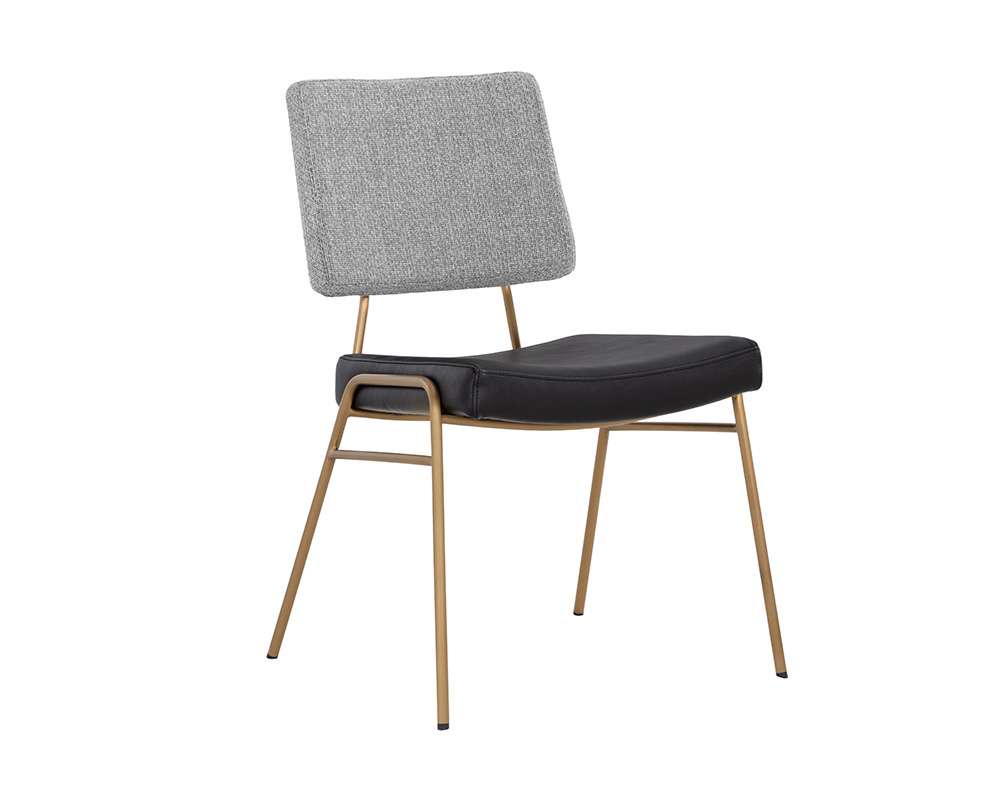 Sunpan - Junction Brinley Dining Chair - Gold - Nightfall Black / Chacha Grey - 108903 veiw 1