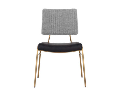 Sunpan - Junction Brinley Dining Chair - Gold - Nightfall Black / Chacha Grey - 108903 veiw 2