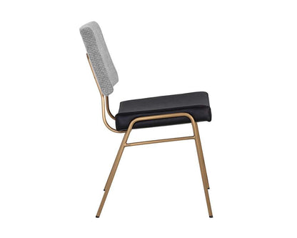 Sunpan - Junction Brinley Dining Chair - Gold - Nightfall Black / Chacha Grey - 108903 veiw 3