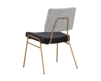 Sunpan - Junction Brinley Dining Chair - Gold - Nightfall Black / Chacha Grey - 108903 veiw 4