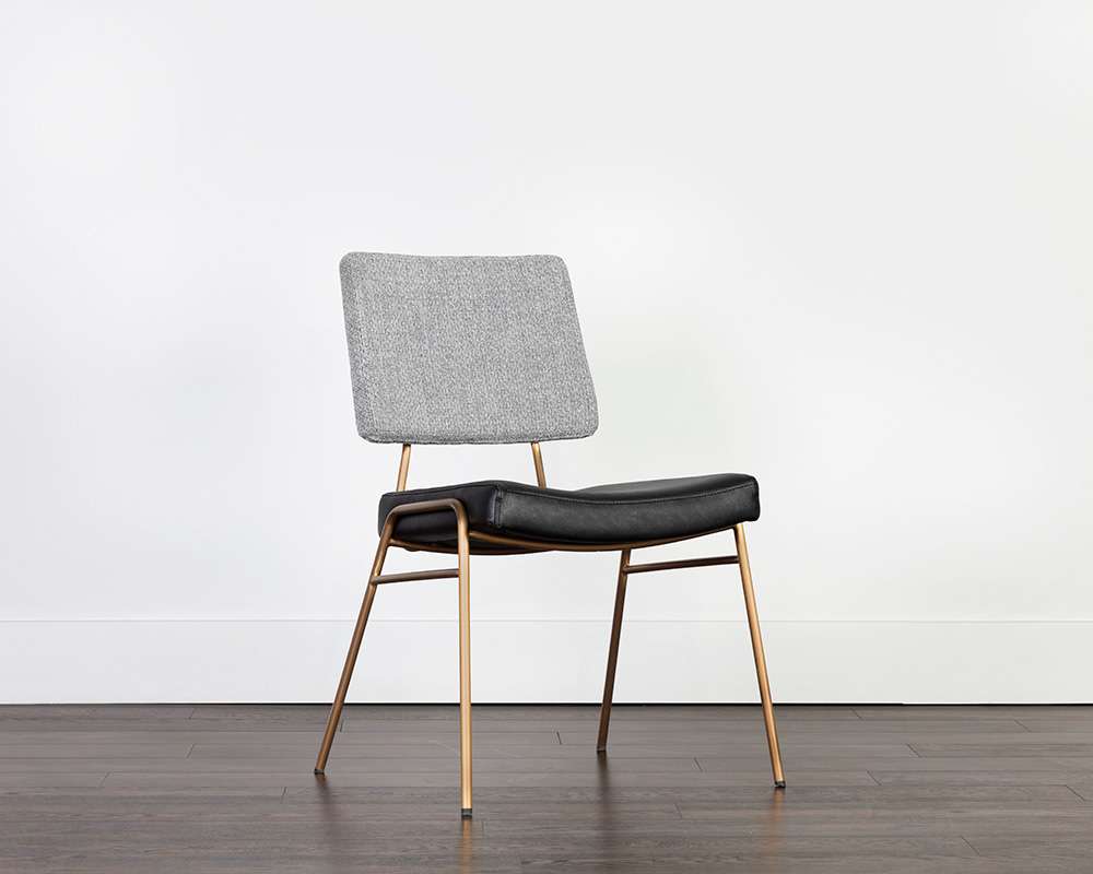 Sunpan - Junction Brinley Dining Chair - Gold - Nightfall Black / Chacha Grey - 108903 veiw 5