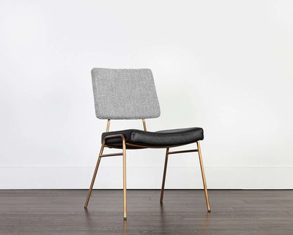 Sunpan - Junction Brinley Dining Chair - Gold - Nightfall Black / Chacha Grey - 108903 veiw 5