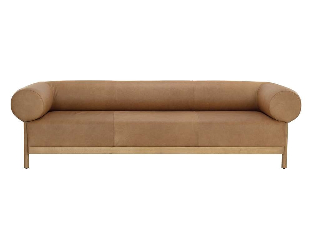 Sunpan - Westport Bromley Sofa - Rustic Oak - Ludlow Sesame Leather - 111589 veiw 2