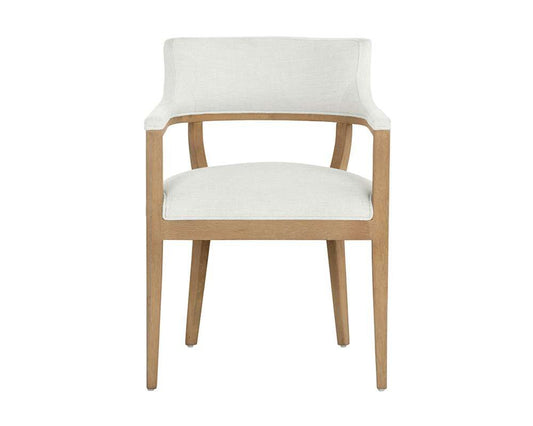 Sunpan - Westport Brylea Dining Armchair - Natural - Heather Ivory Tweed - 110525_CLOSEOUT veiw 2